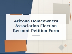 Arizona Hoa Election Recount Petition Form