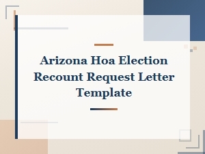 Arizona Hoa Election Recount Request Letter Template